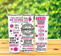 20oz Fun sarcasm Dumb f... insulated tumbler with sliding lid / 2 straws - $19.80