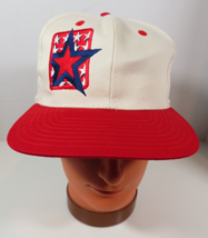 Vintage Fiesta Texas San Antonio White Red Snapback Hat Cap RARE Excellent - $34.60