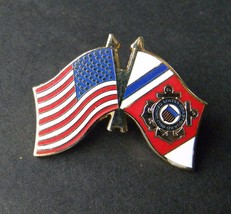 Us Coast Guard Uscg Flag Usa Combo Lapel Pin Badge 1.25 Inches - £4.50 GBP