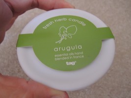 Scented Candle Fresh Herb Arugula Scent Porcelain Container 10 oz by TAG - NEW - £18.08 GBP