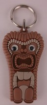 Hawaiian KEY-CHAIN Tiki Totem Wiggle Eyes Pvc RED-BROWN Soft Kids Toy Pendant - £3.23 GBP