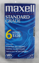 New Maxwell Blank Tape VHS T-120 VCR Video Cassette Standard Grade 6 Hour Sealed - £14.53 GBP