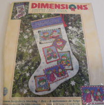 Dimensions 8668 Cross Stitch Kit Snowmen Snapshots Stocking 2001 New Snowman - £15.60 GBP