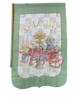 Flowers Welcome Garden Spring House Flag Banner 29” x 45&quot; Colorful - £5.44 GBP