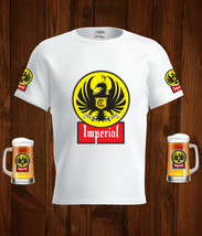 Imperial Beer Logo White Short Sleeve  T-Shirt Gift New Fashion  - £25.02 GBP