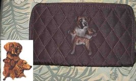 Belvah Quilted Fabric GOLDEN RETRIEVER Dog Breed Zip Around Ladies Wallet - $13.99