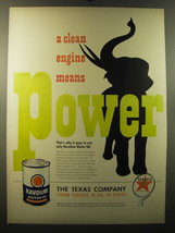 1949 Texaco Havoline Motor Oil Ad - A clean engine means power - $18.49