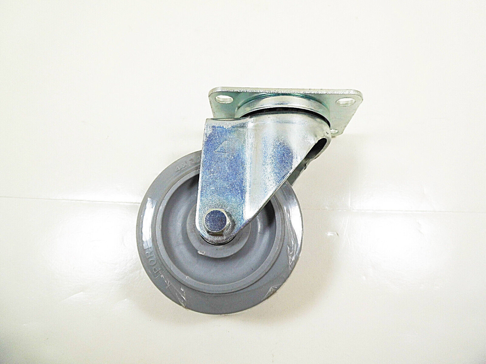 Caster Wheel Gray  4&quot; x 1-1/4&quot; Wheels 2-1/2&quot; x 3-5/8&quot; Top Plate Stem Cas... - $13.09