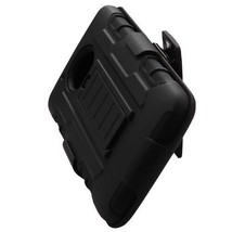 Motorola Moto E4 XT1760 - Black Hard Hybrid Holster Combo Case Cover + Belt Clip - $16.99