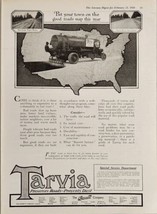 1921 Print Ad Tarvia Road Binder Being Applied by Tank Truck The Barrett Company - £16.93 GBP