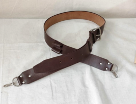 USSR Soviet Russian Red Army Brown Leather Drum Belt USSR Military Gear,... - $29.69