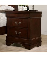 Solid Wood Cherry Louis Philippe Nightstand w/ Dovetail &amp; Antique Pulls - $4,930.63 MXN