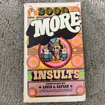2000 More Insults Humor Paperback Book by Louis A. Safian from Pocket Book 1968 - £5.06 GBP
