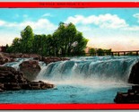 The Falls Presso Sioux Falls South Dakota SD Unp Lino Cartolina H11 - £4.05 GBP