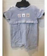 Laura Ashley Blue 1 Piece Outfit 3 Months With Patches And Buttons - $196.72 MXN
