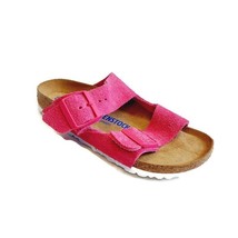 Birkenstock Arizona Soft Footbed Suede Leather Sandals Womens Size 6 Mens 4 Pink - £89.87 GBP