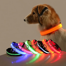 Nylon LED Night Safety Flashing Glow In The Dark Dog Leash Dogs Luminous - £6.64 GBP+