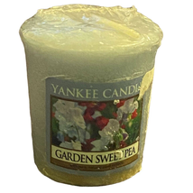Yankee Candles Scented Garden Sweet Pea Fragrance Single Wick Unused Blue Votive - £4.66 GBP