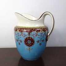 Minton Jura Small Blue Flower Medallion Pitcher, Vase, Made in England - £60.49 GBP