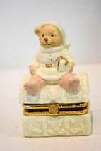 Lexie  Teddy Trunk  Trinket Box  Porcelain Formalities Collection  Baum Brothers - £13.06 GBP
