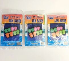 (Lot of 3) Strand Swimming Arm Bands Green Orange Pink 10 x 7" Ages 6+ New - $9.49