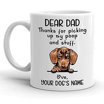 Personalized Dachshund Coffee Mug, Wiener Dad, Custom Dog Name, Customized Gifts - £11.77 GBP
