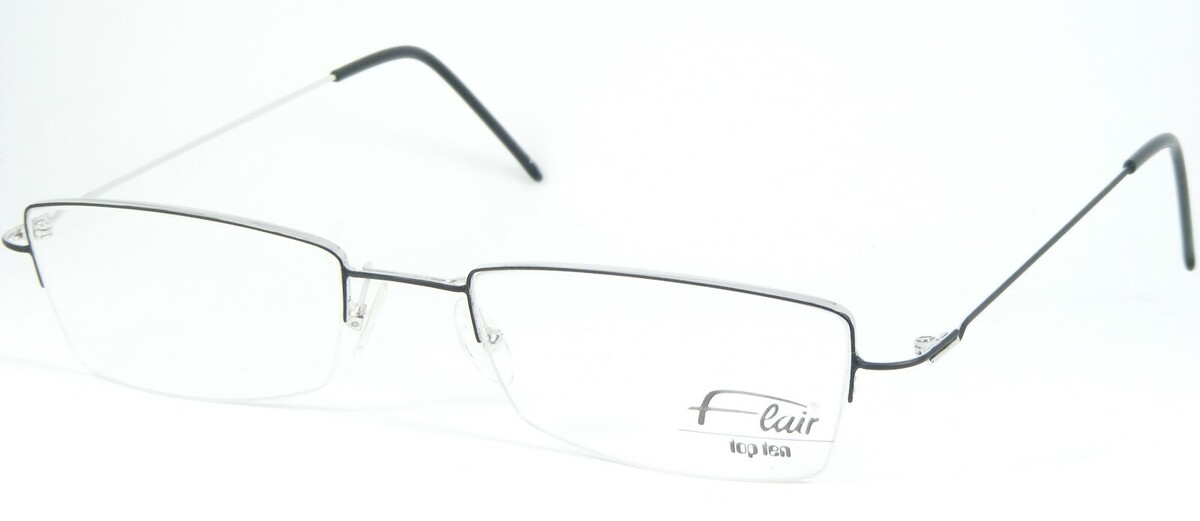 Flair Top Ten 567 767 Noir / Argent Lunettes Monture 51-19-140mm Allemagne - $99.92