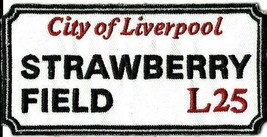 Road Sign L25 Strawberry 2019 Embroidered IRON/SEW On Patch Liverpool Beatles - £3.97 GBP