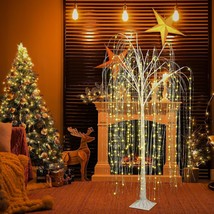 Lighted Tree 6Ft 288 Led Artificial Willow Tree For Decoration Inside An... - £110.29 GBP