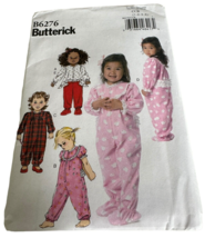 Butterick Sewing Pattern B6276 Toddlers Top Pants Jumpsuit Pajamas PJs 1... - $7.99