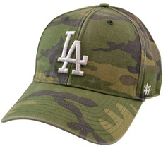 &#39;47 Los Angeles Dodgers MLB Baseball Woodland Camouflage Clean Up Adjustable Hat - £18.94 GBP