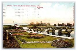 Sunken Giardini Mitchell Park Milwaukee Wisconsin Wi 1910 DB Cartolina U7 - £5.69 GBP