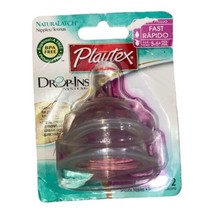 Playtex Drop Ins Naturalatch Silicone Nipples 3-6m+ Fast Flow BPA-Free *New - £19.93 GBP