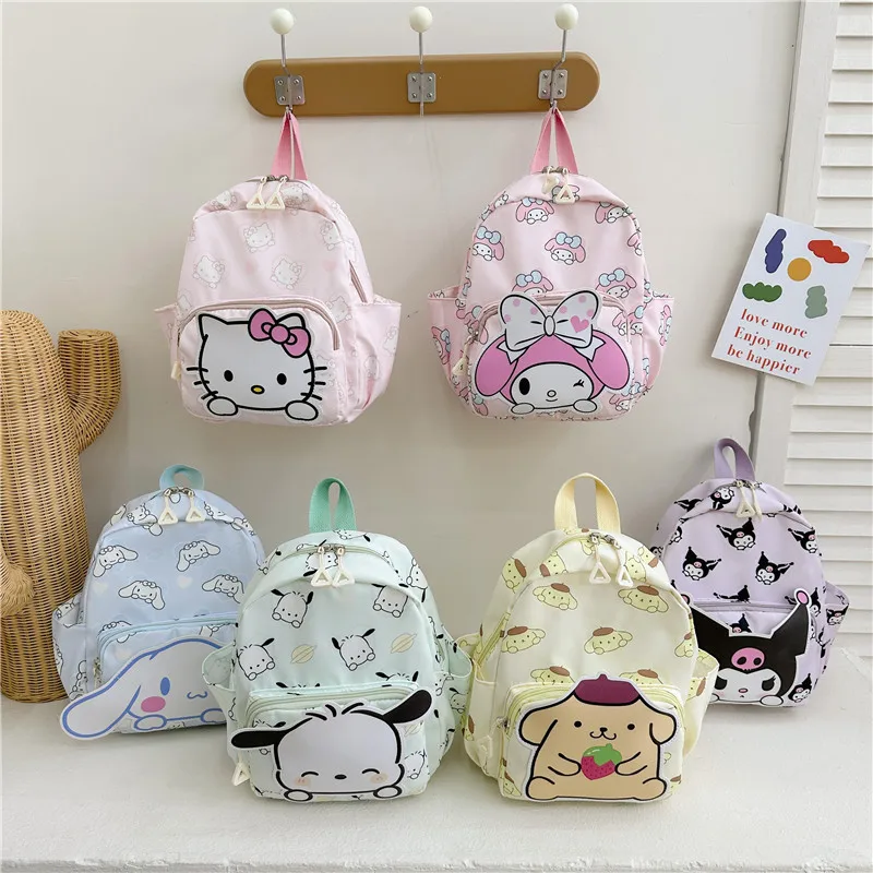 Sanrio Cartoon Backpack Hello Kitty Kuromi Melody Cinnamon High Capacity - $24.22
