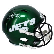 Davante Adams Autographed Jets Throwback Full Size Speed Helmet Beckett - £311.64 GBP