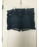 Tommy Hilfiger Women&#39;s Plus Blue Jean Shorts Zip &amp; Button Pockets Size 24 - £33.28 GBP