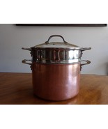 Viking 3-Ply Copper Clad Stock Pot Pasta Insert &amp; Vented Glass Lid 8 Qt ... - $1,837.34 MXN
