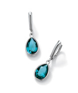 PalmBeach Jewelry Birthstone Sterling Silver Pear Drop Earrings - £27.88 GBP
