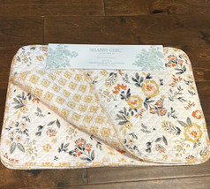 Shabby Chic Reversible Placemats Floral Quilted New Fall Linens - £27.37 GBP