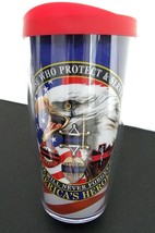 American Heroes Thermos Travel Flask Cup 16oz Police Sheriff EMT Fire De... - $14.19