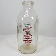 Vintage Milk Bottle Riverside Dairy Bar Kirkwood NY 10.5 Inch Tall - £36.24 GBP