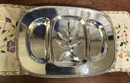 Vintage F.B. Rogers Silver Co. Silver On Copper 7714 Meat Platter, 20&quot; X 14 1/3&quot; - £64.11 GBP