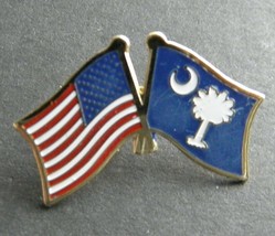 South Carolina Usa Combo State Flag Lapel Pin Badge 1 Inch - £4.00 GBP