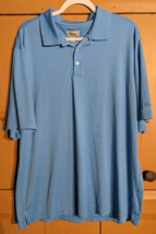Walter Hagen Men&#39;s XL Short Sleeve Light Blue Pattern Golf Polo Shirt Po... - $14.46