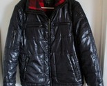 Men&#39;s Seven Souls Black Quilted Puff Coat with Red Flannel Lining Size M... - $79.20