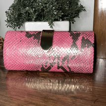 Banana Republic pink snakeskin clutch - £13.31 GBP