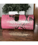 Banana Republic pink snakeskin clutch - $16.66