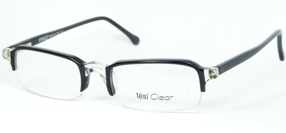Tesi Clear Mod.103 C 01 Nero/Trasparente Occhiali Montatura 48-19-146mm ... - $116.20