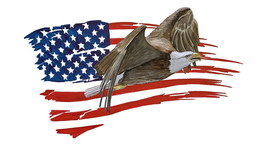 American Flag Tattered Eagle High Quality Sticker Car Window Wall Truck - $6.95+