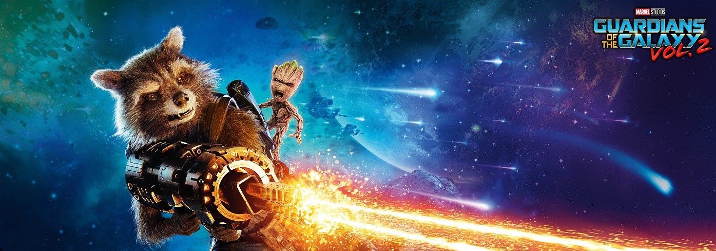 Guardians of The Galaxy Vol 2 Movie Poster Art Film Banner 16x40" 24x60" 32x80 - £14.30 GBP - £21.50 GBP